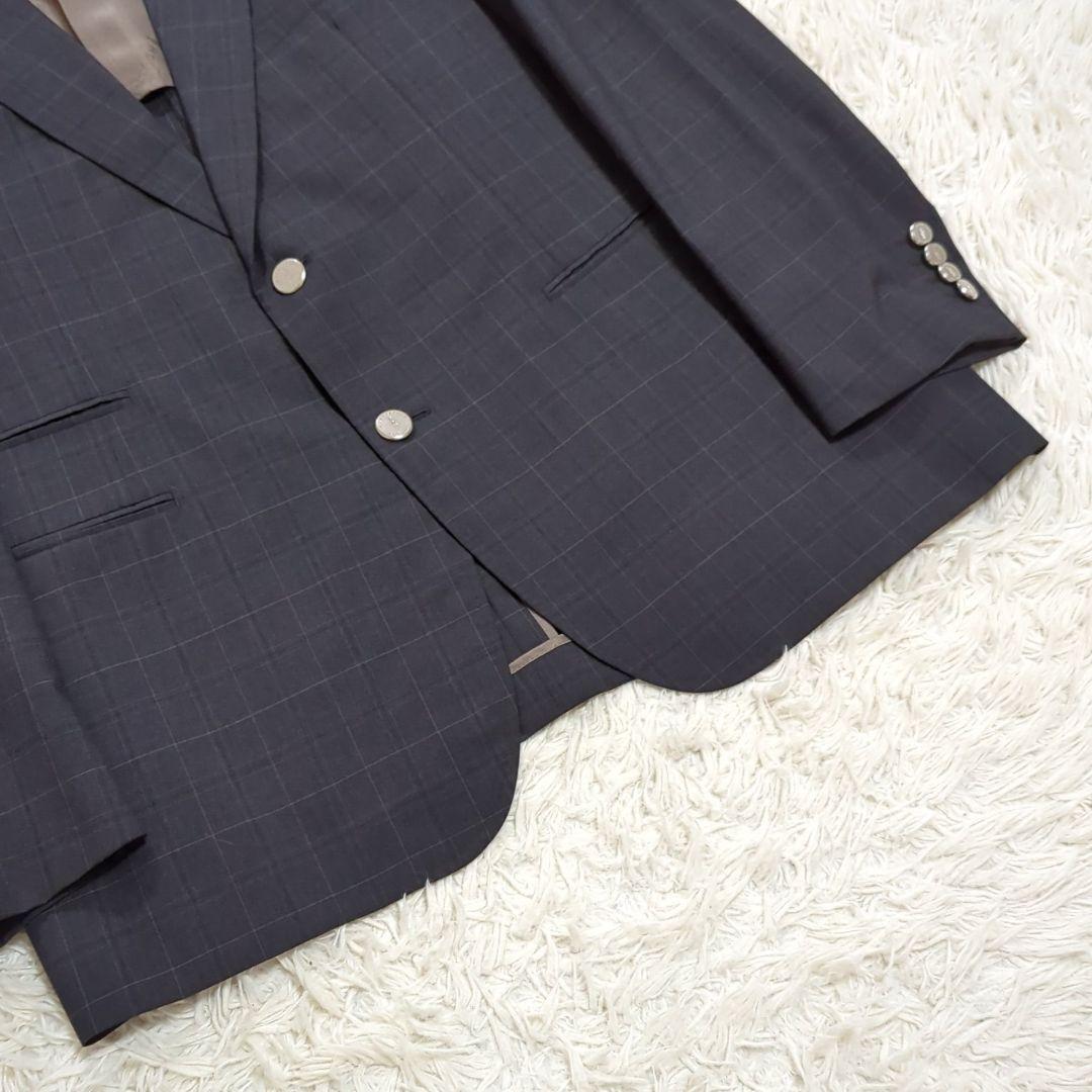 極美品 2XL相当 マッキントッシュ 銀ボタン セットアップスーツ チェック