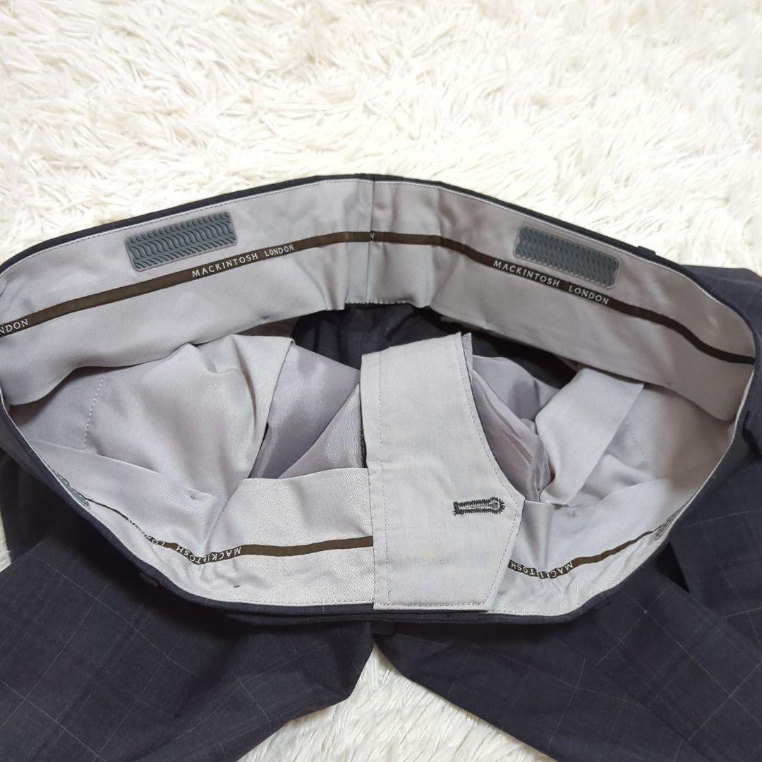 極美品 2XL相当 マッキントッシュ 銀ボタン セットアップスーツ チェック