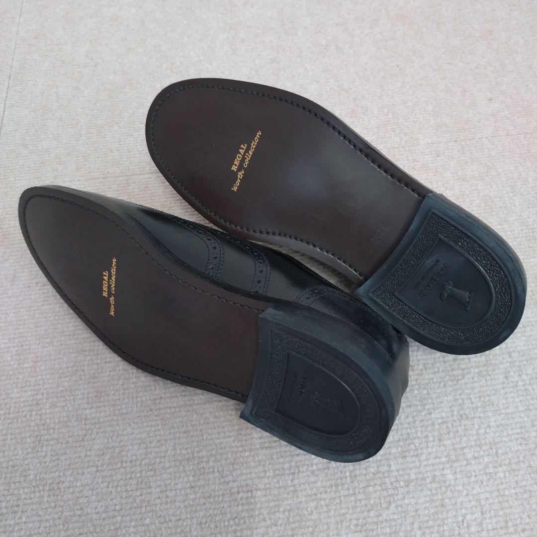 REGALブラックウィングチップドレスシューズ