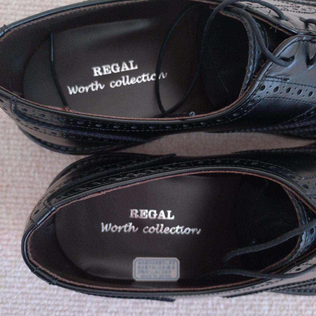 REGALブラックウィングチップドレスシューズ