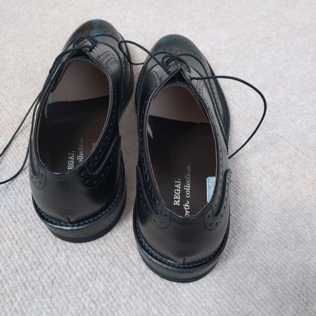 REGALブラックウィングチップドレスシューズ