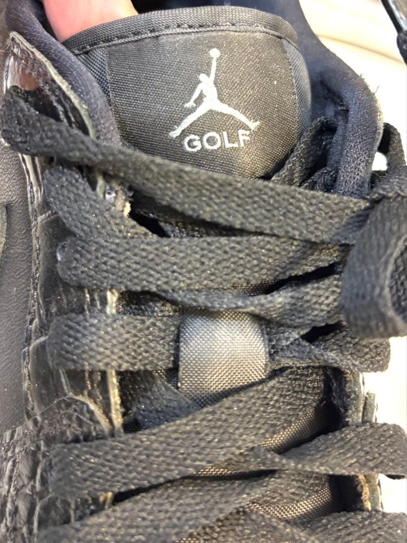 未使用Air Jordan 1 Low Golf Black Crocodile