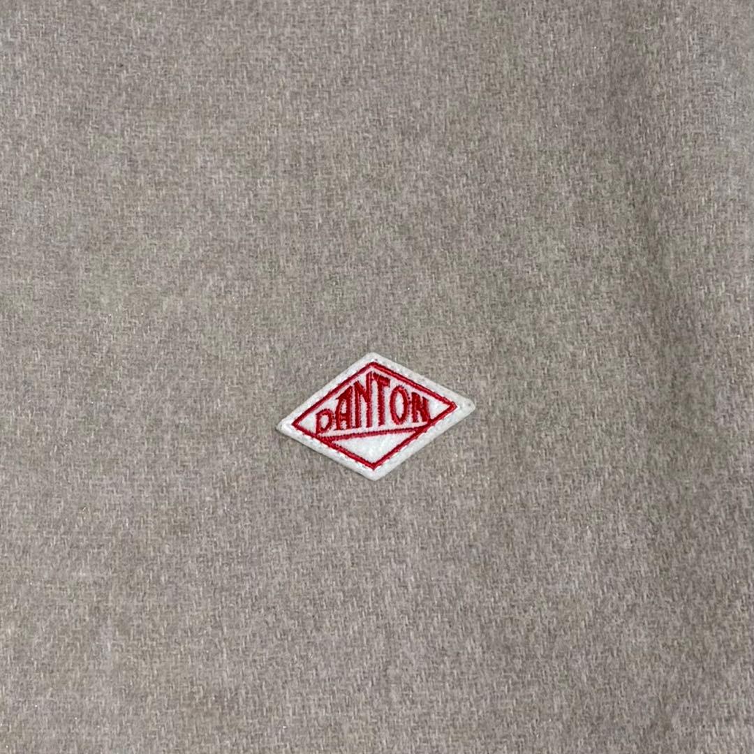 美品 ダントン ライトパイル ウールモッサ カラーレスジャケット ノーカラー