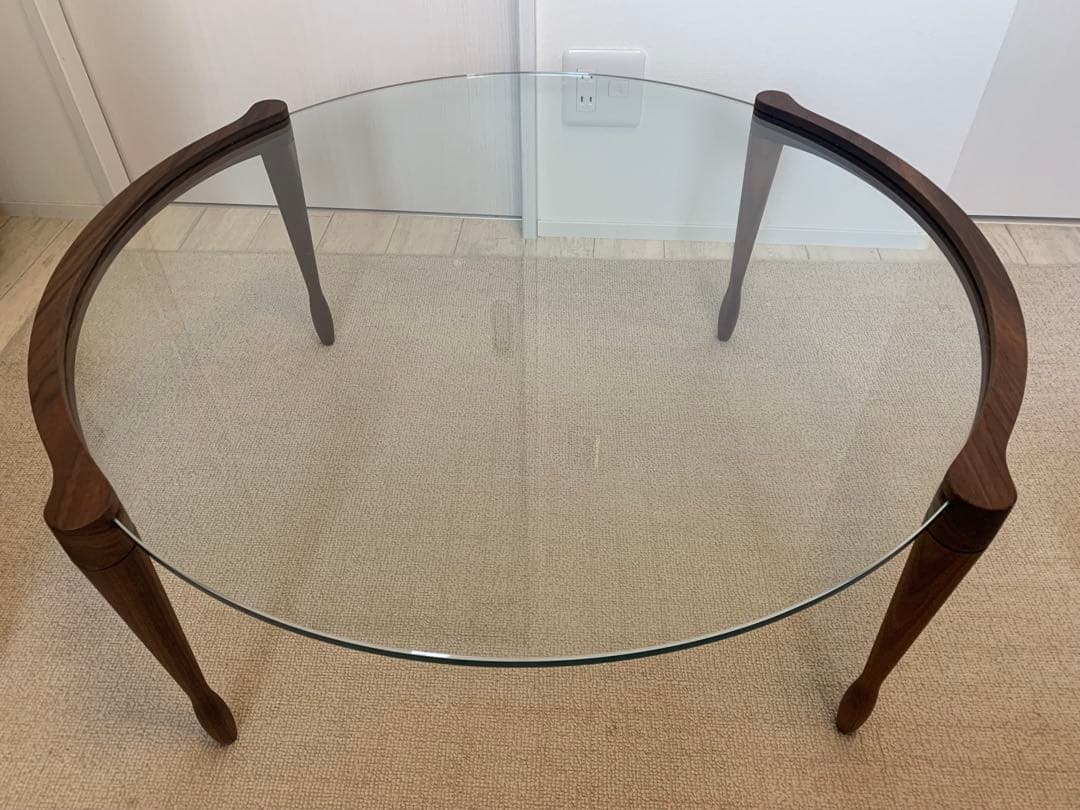 ACTUSガラス円卓テーブル