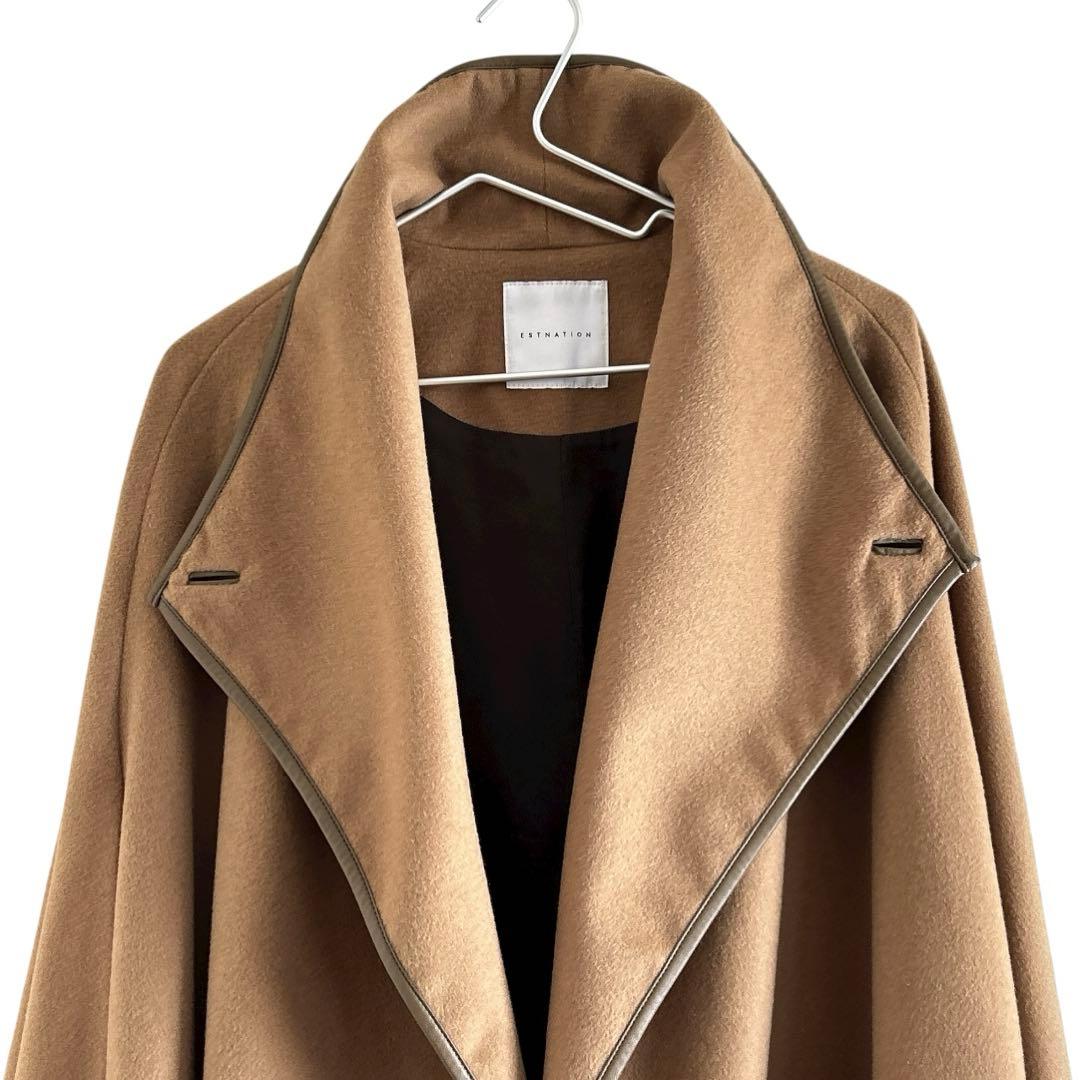 【限定価格】】エストネーション ケープコート ポンチョ 羊毛 カシミヤ