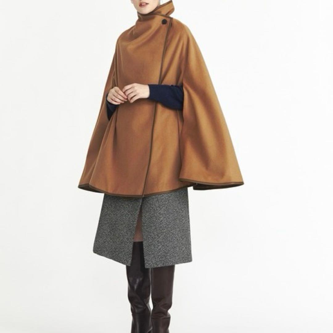 【限定価格】】エストネーション ケープコート ポンチョ 羊毛 カシミヤ