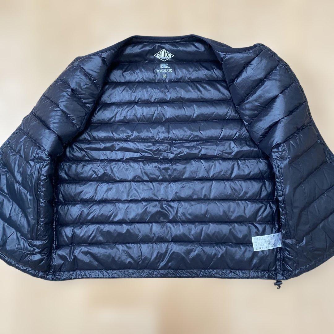 激レア美品！ DANTON ブラック ダウンベスト 36