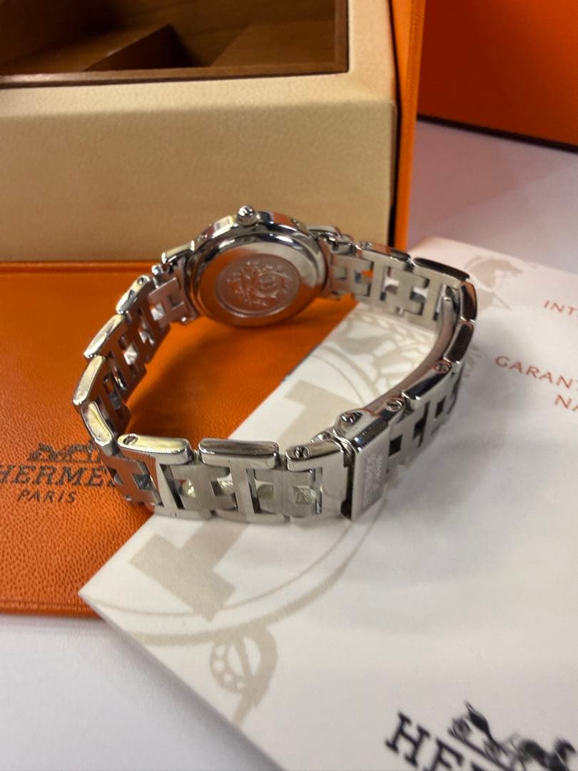 【箱・コマ2・電池新品】エルメス クリッパー ピンク レディース 正規品