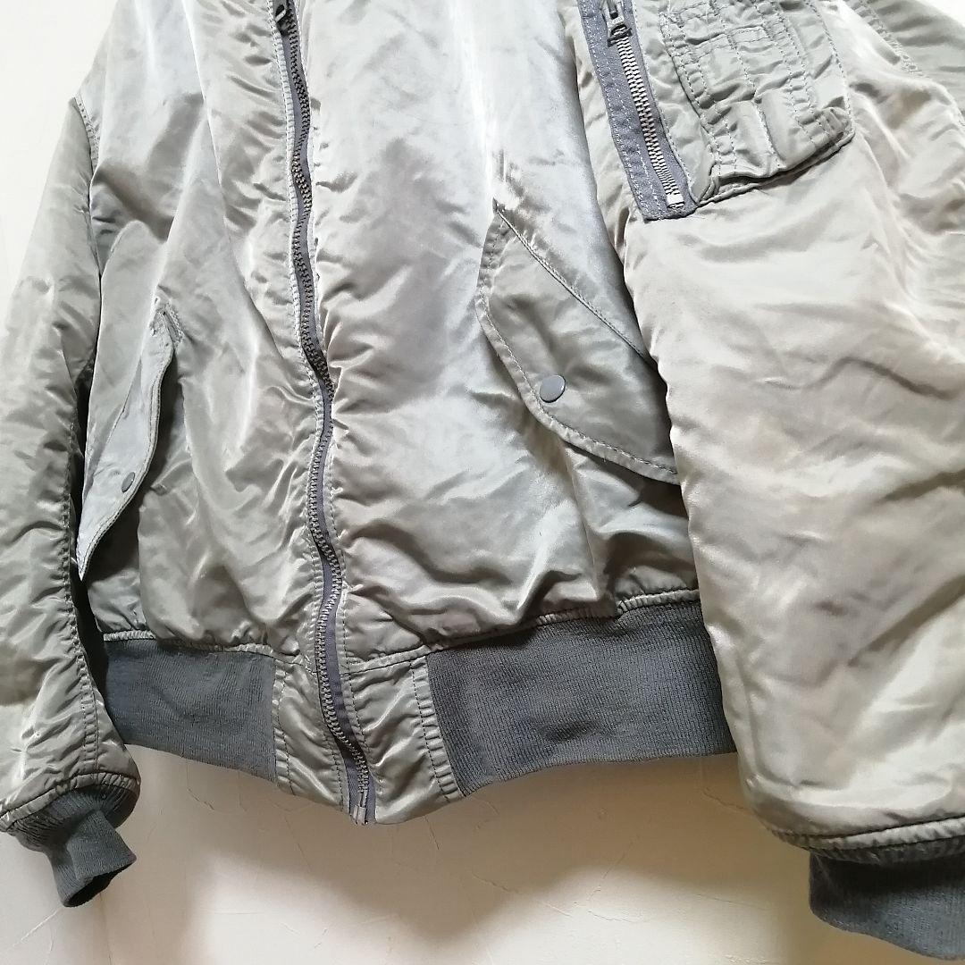 90sALPHAアルファMA-1USA製シルバーグレーXL フライト