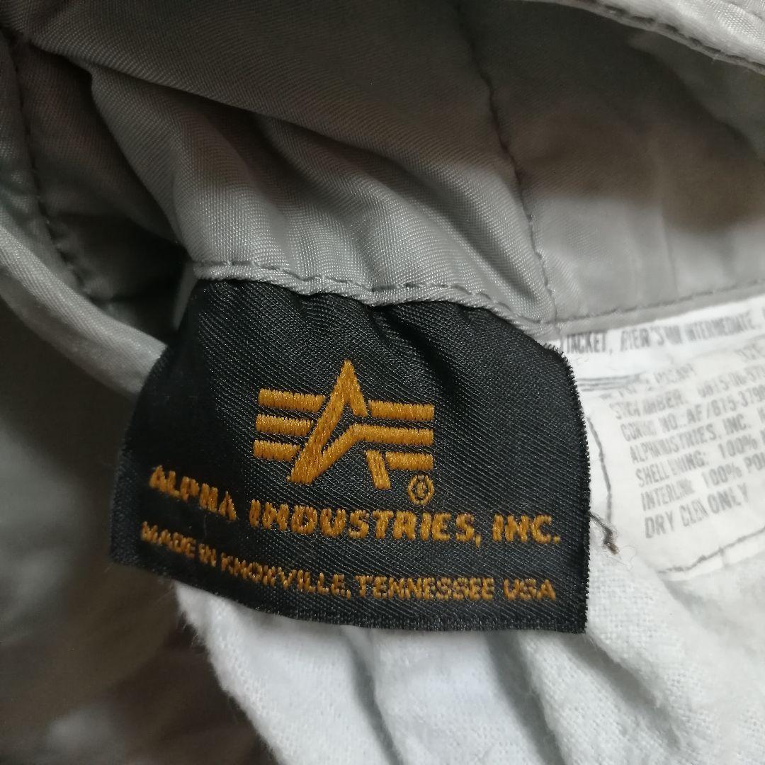 90sALPHAアルファMA-1USA製シルバーグレーXL フライト