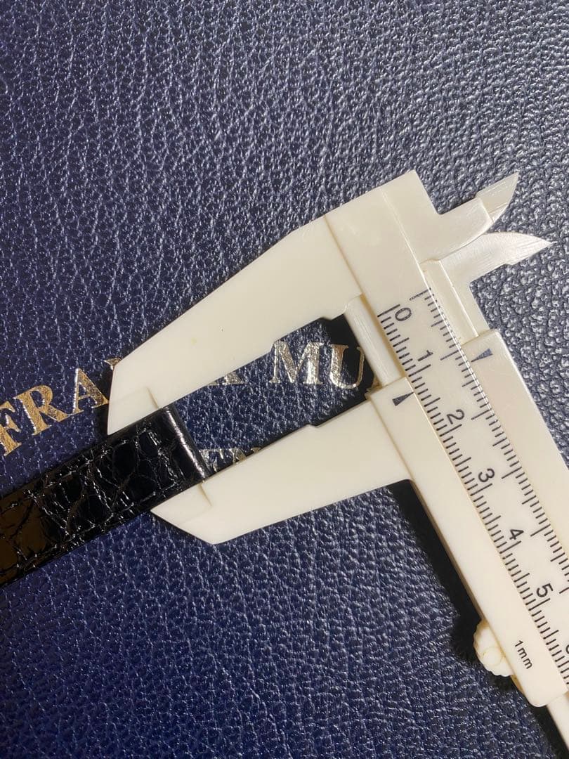 12mm フランクミュラー 純正 ブラック クロコ ストラップ