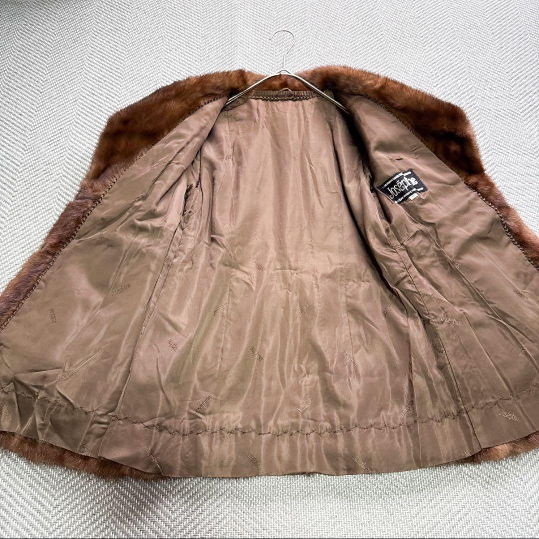 極美品 JOSEPHINE リアルミンクファーコート キャメルブラウン 毛皮 M