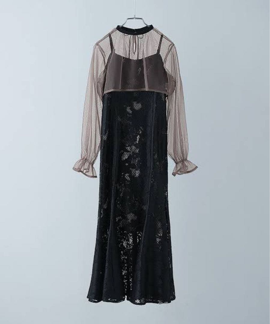 【etoll.】3wayシフォンボレロ&レースキャミドレス 結婚式 ワンピース