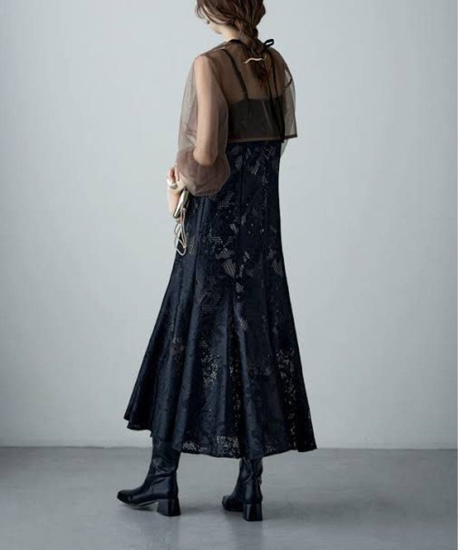 【etoll.】3wayシフォンボレロ&レースキャミドレス 結婚式 ワンピース