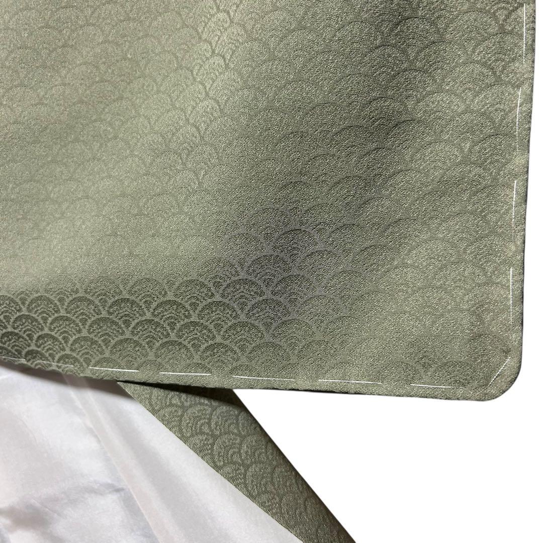 未使用　新品　美品　袷　正絹　紋付き　地紋　江戸小紋　訪問着　フルセット