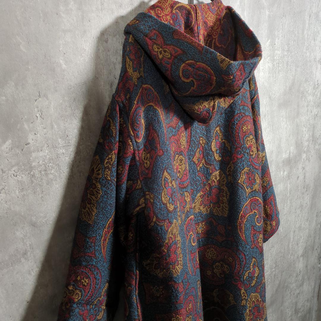【80s~_vintage】MISSONI JacquardHoodieCoat
