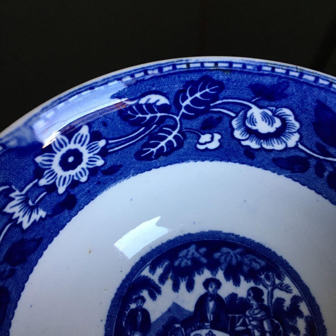のらきんじ様リクエストブルーアンドホワイト鉢/古伊万里中皿