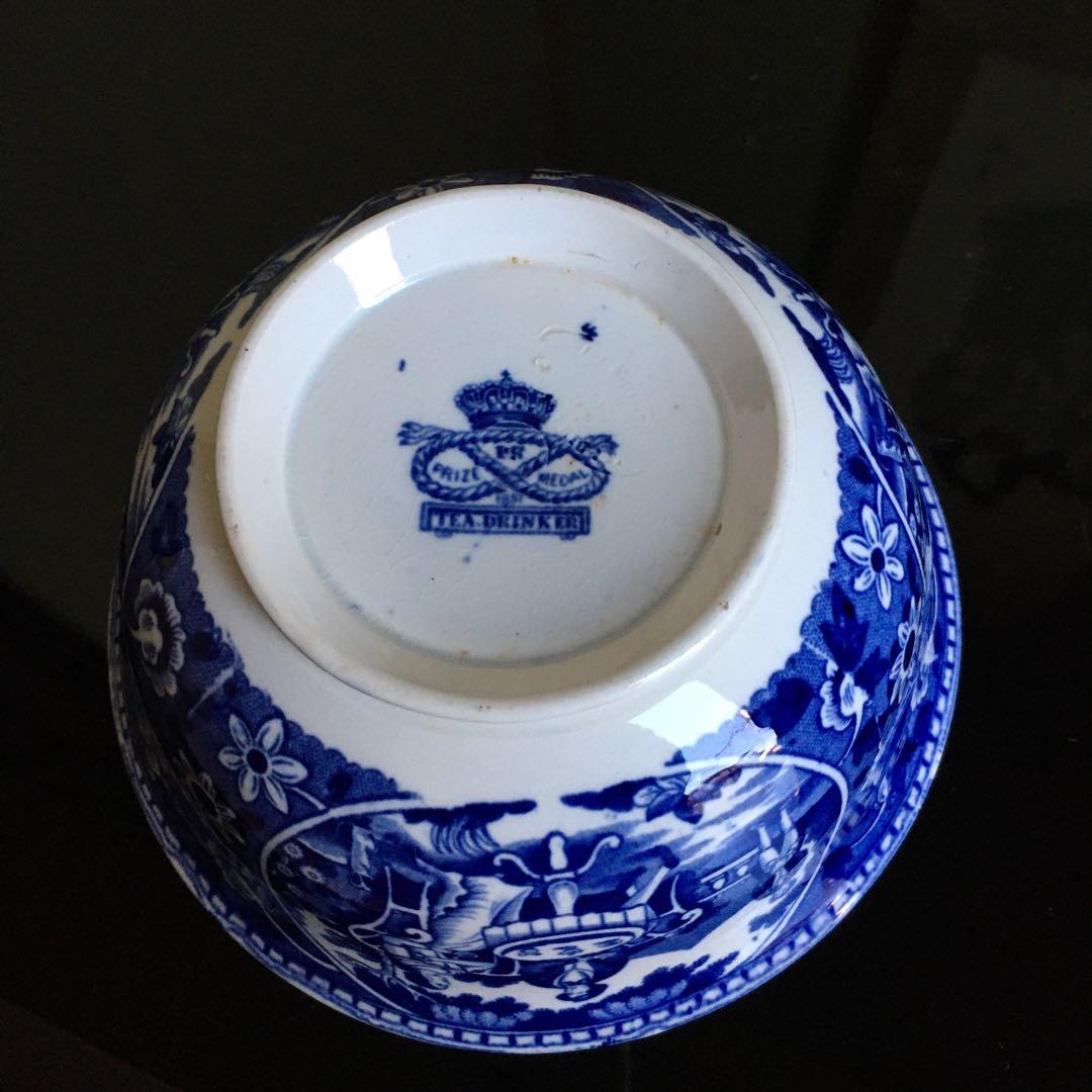 のらきんじ様リクエストブルーアンドホワイト鉢/古伊万里中皿