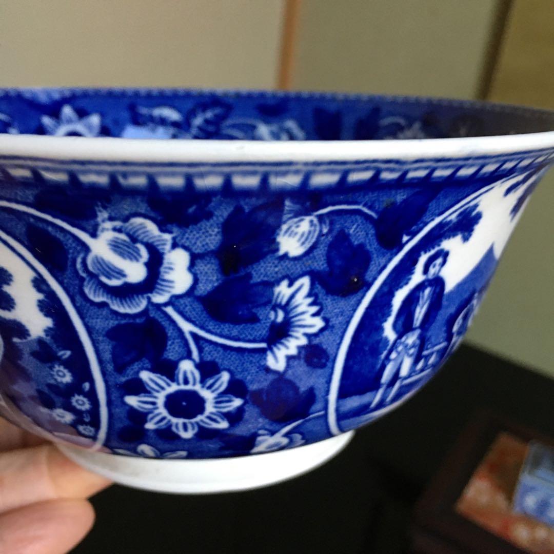 のらきんじ様リクエストブルーアンドホワイト鉢/古伊万里中皿