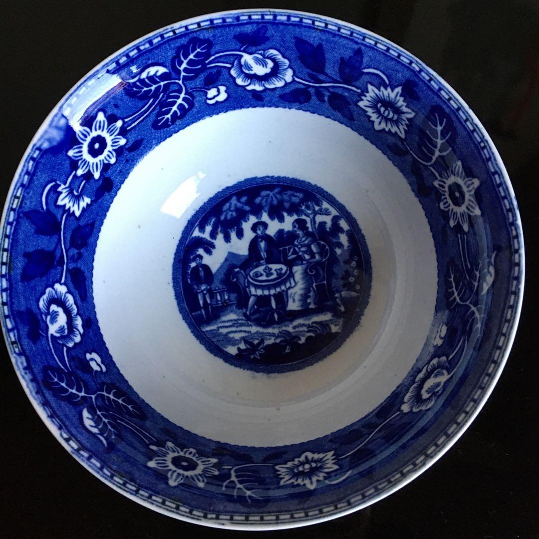 のらきんじ様リクエストブルーアンドホワイト鉢/古伊万里中皿