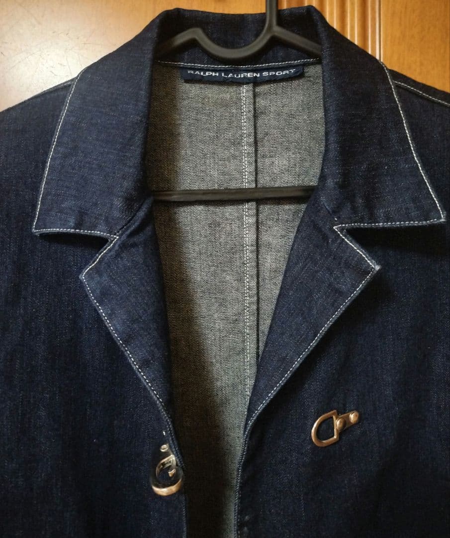 希少！ビンテージ ラルフローレンスポーツ ファイヤーマンフック デニムジャケット