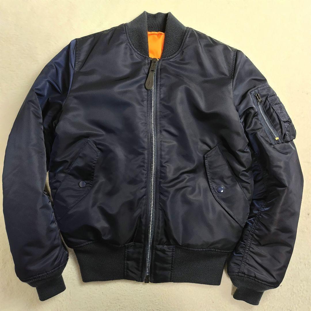 ✨超美品✨ALPHA✨現行タグMA-1 フライトジャケット ネイビー Sサイズ