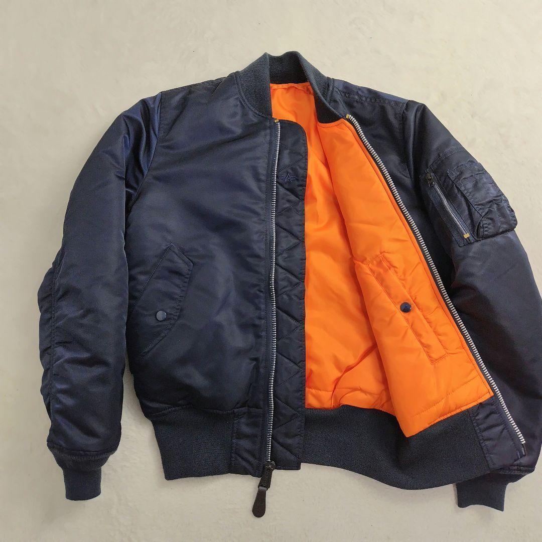 ✨超美品✨ALPHA✨現行タグMA-1 フライトジャケット ネイビー Sサイズ