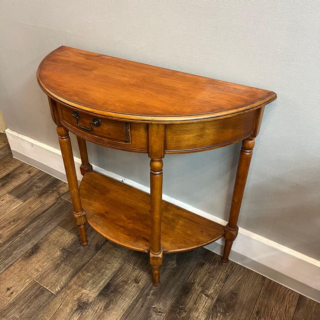 【イタリア製】 デミルーンコンソール アンティーク家具 サイドボード 飾り台