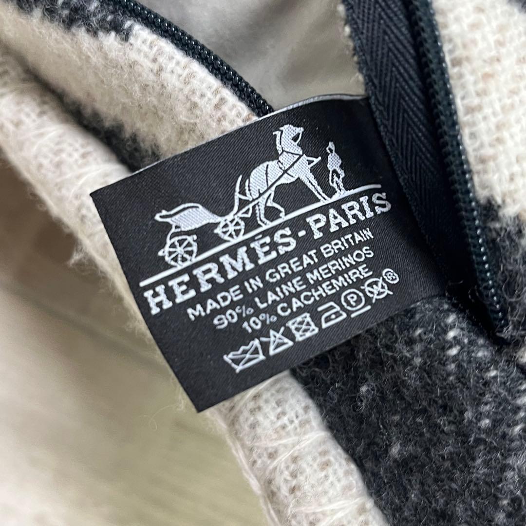 き*く様 ★HERMES エルメス ウール カシミア ブリッドドゥガラ クッショ