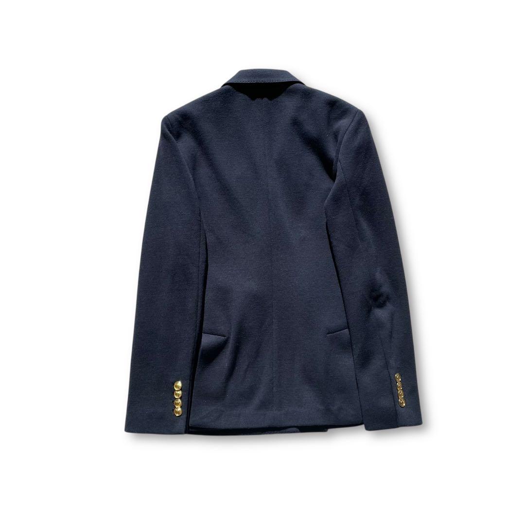 未使用級✨ポロバイラルフローレン ニットブレザー 金ボタン ダブル 紺ブレ 0