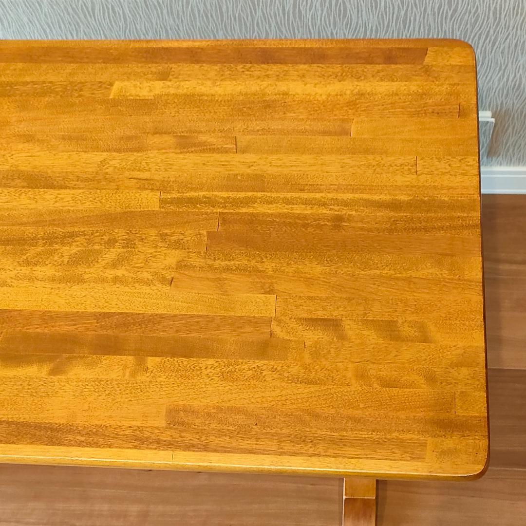 ヴィンテージ　サイドテーブル　天然木　ワークデスク　棚付き