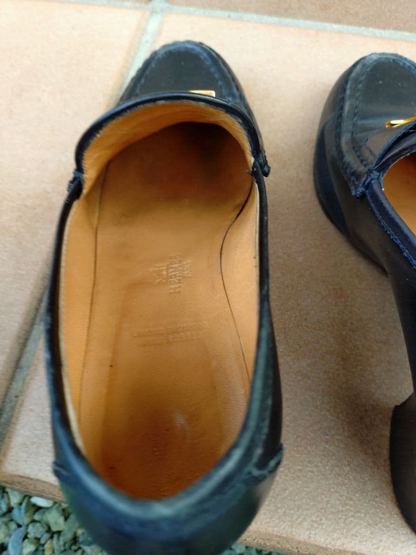 エルメス ブラック ローファー 35.5