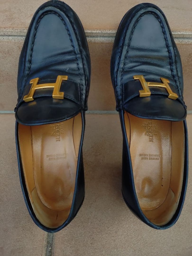 エルメス ブラック ローファー 35.5