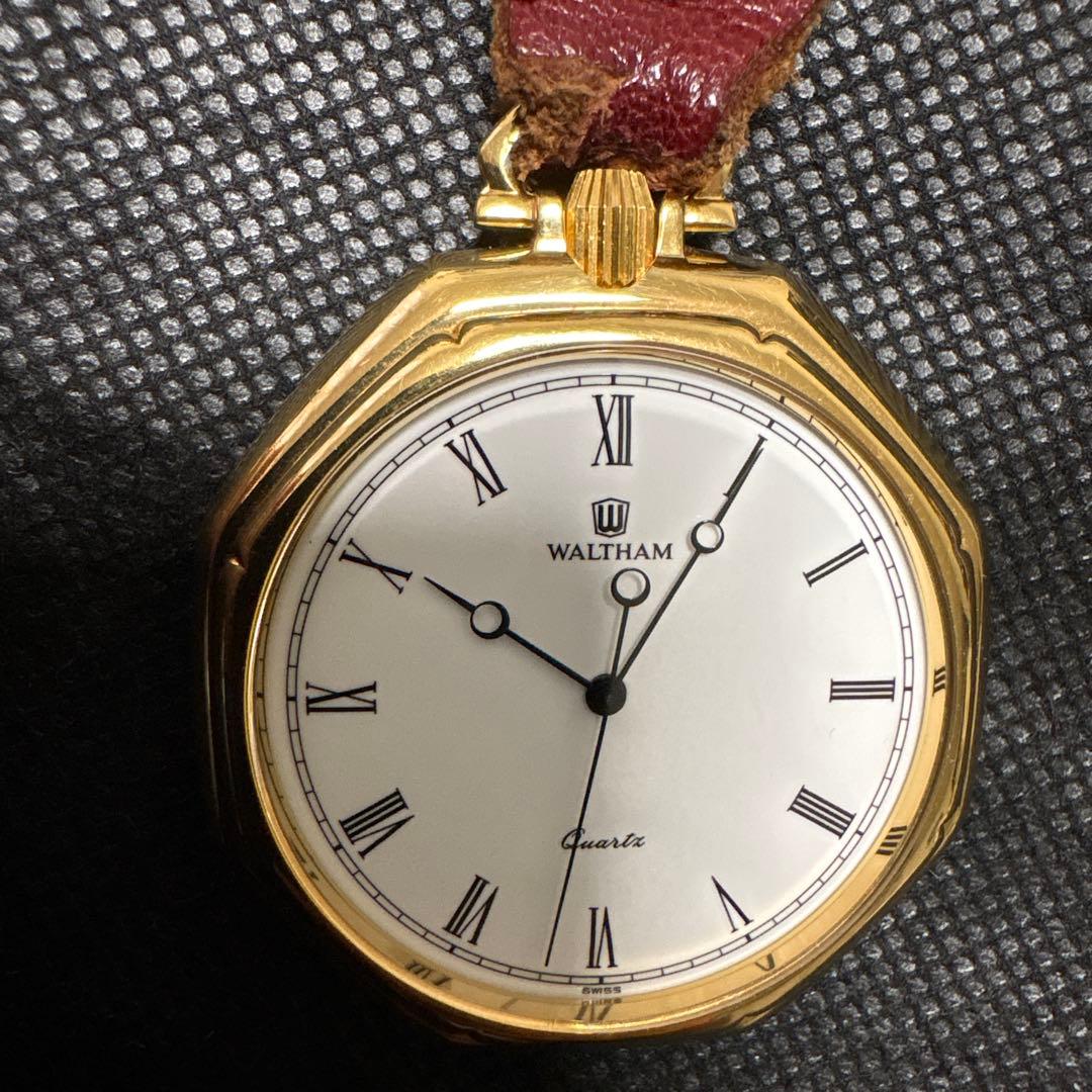 WALTHAM 八角形懐中時計 ゴールド