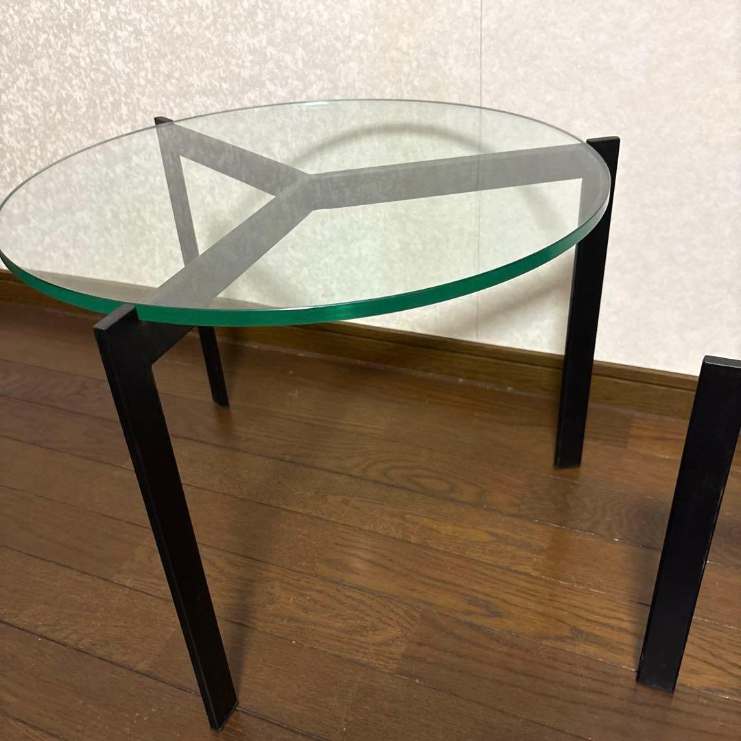 【美品】ARMONIA アルモニア ガラス センターテーブル 丸型