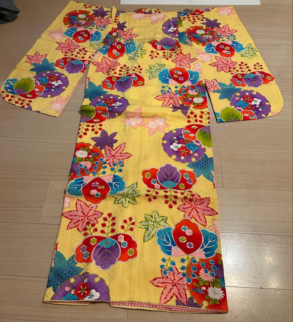 M*マ様 七五三　七歳用着物 セット　黄色