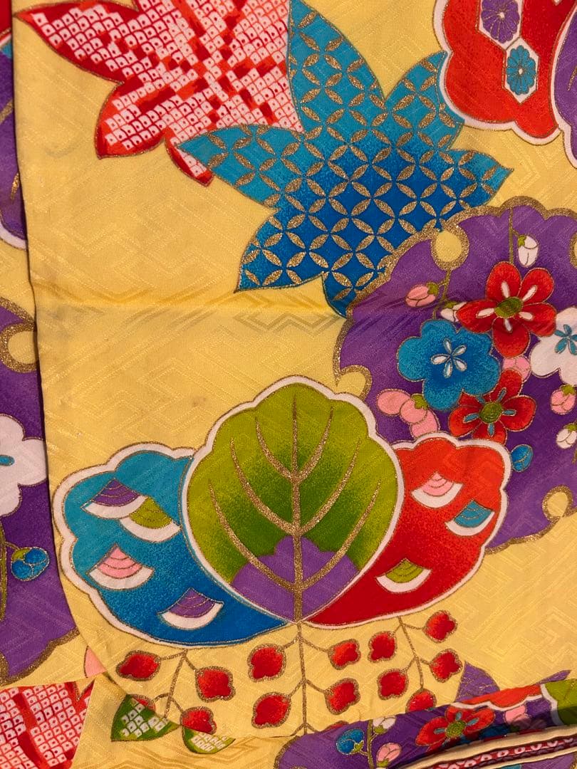 M*マ様 七五三　七歳用着物 セット　黄色