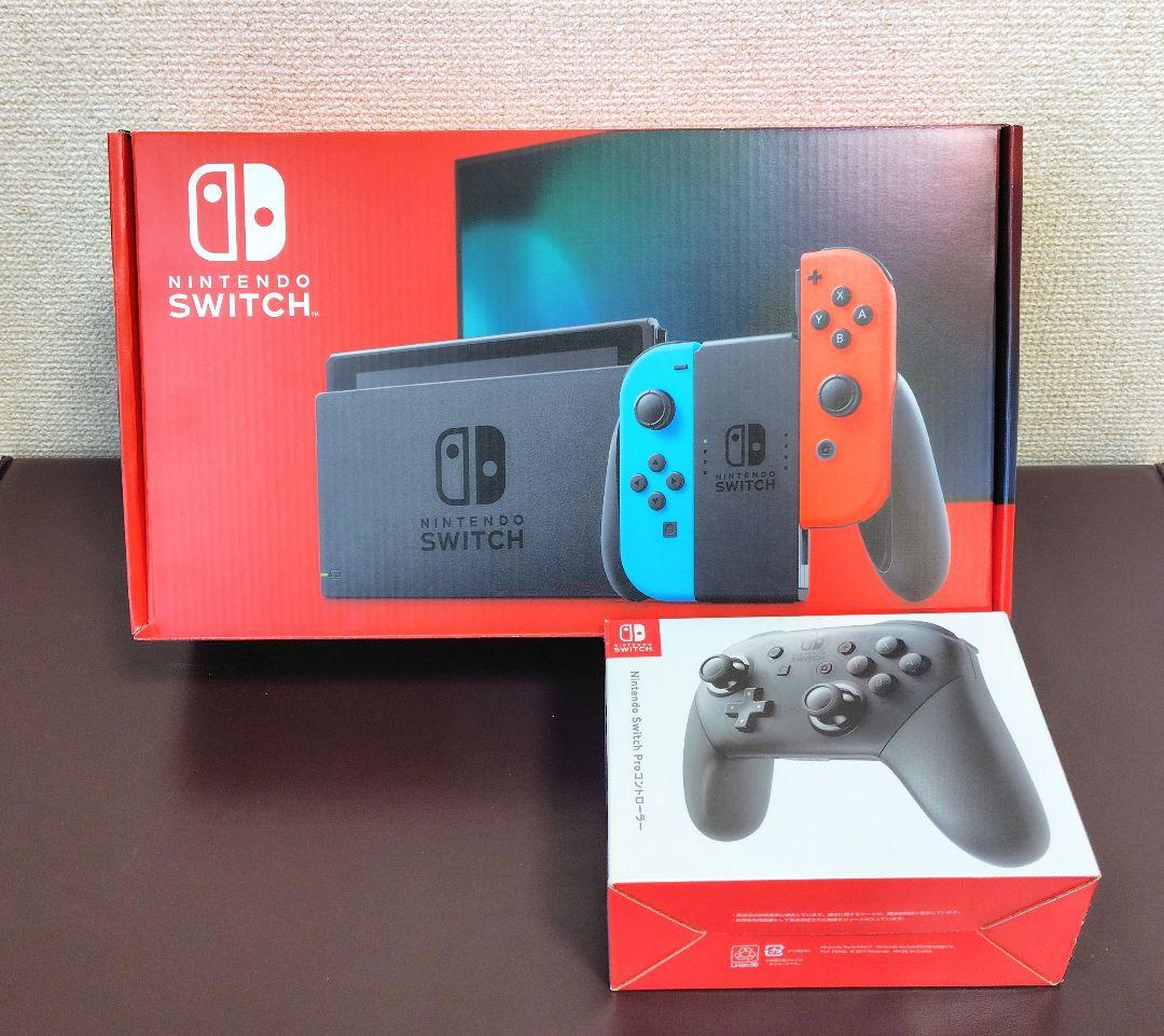 【Proコン付き】Nintendo Switch 本体 ネオン【美品】