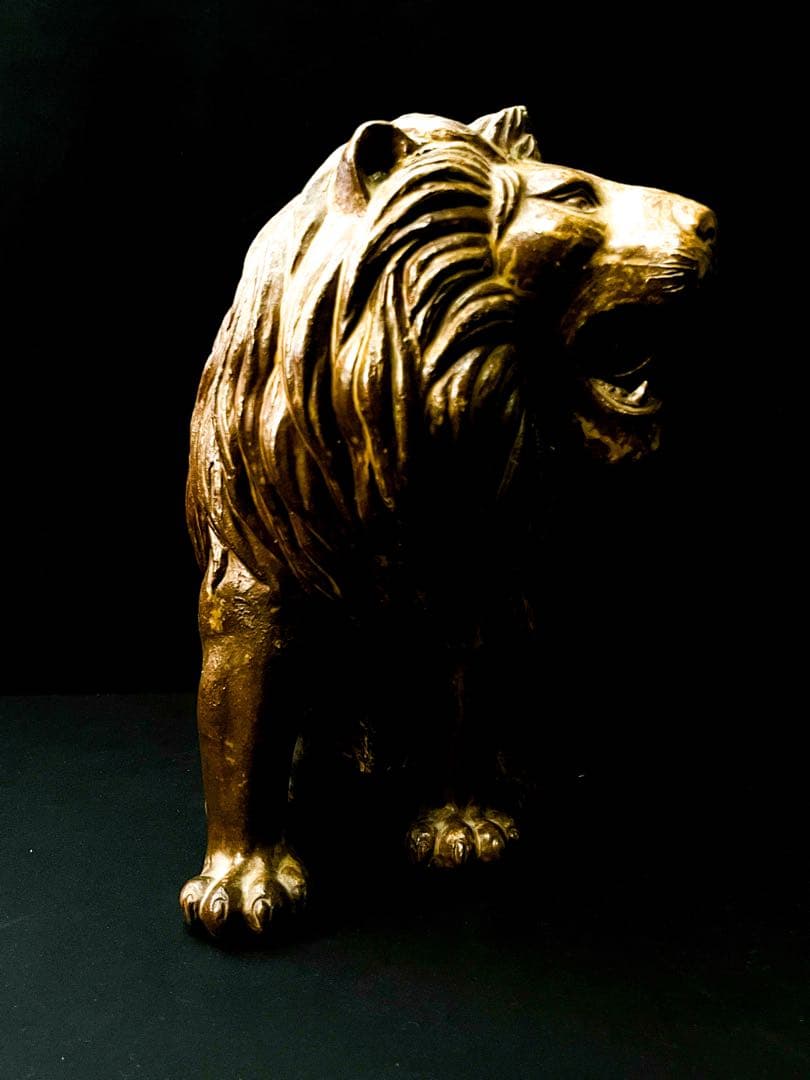 ライオン置物　ビンテージ　大型オブジェ