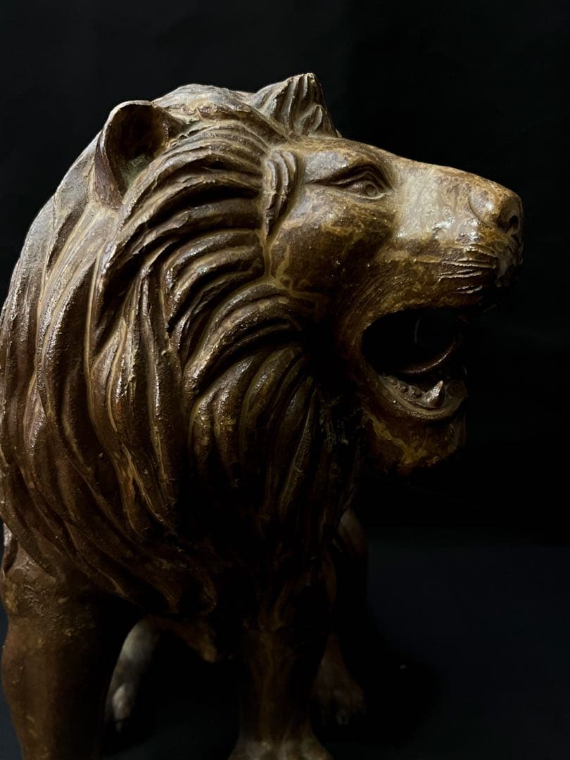 ライオン置物　ビンテージ　大型オブジェ