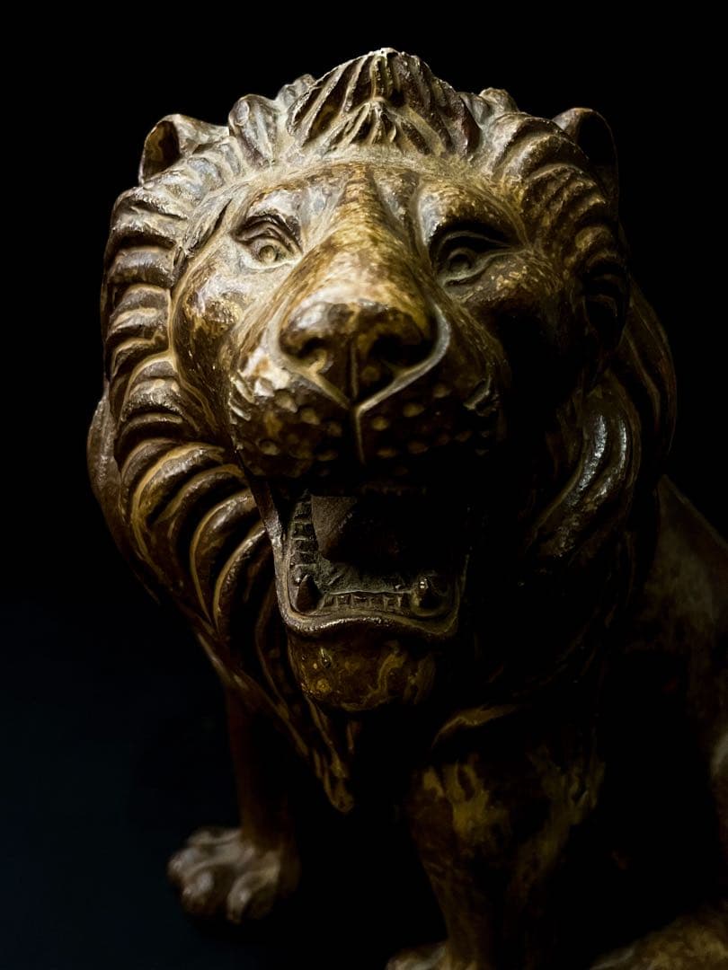 ライオン置物　ビンテージ　大型オブジェ