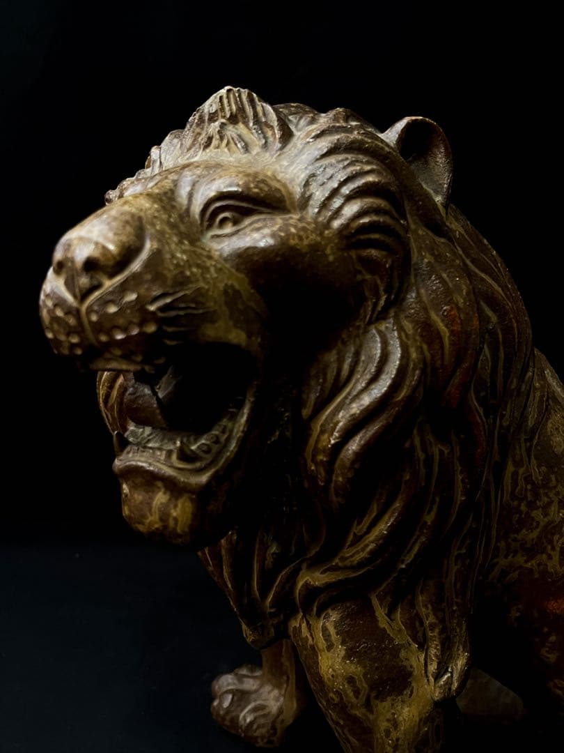 ライオン置物　ビンテージ　大型オブジェ