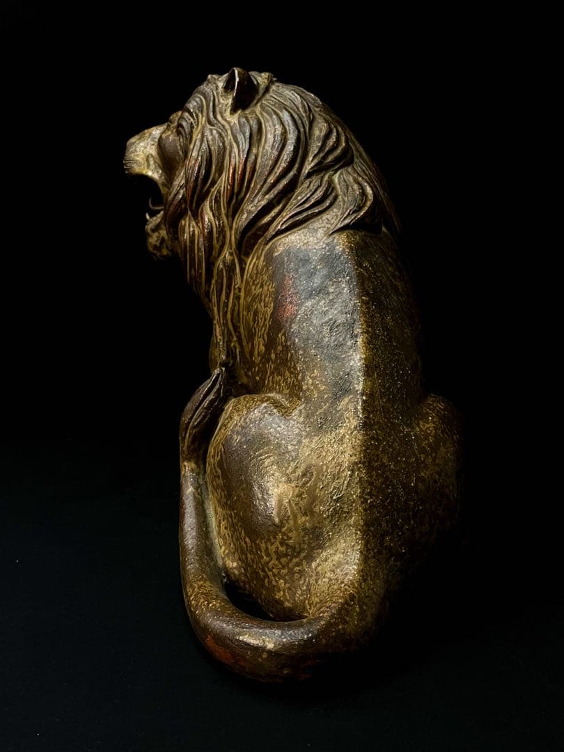 ライオン置物　ビンテージ　大型オブジェ