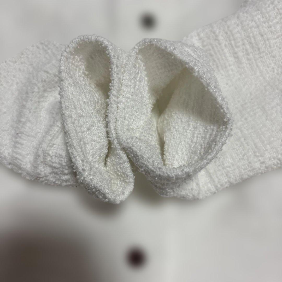 美品【ソージュ】ジャケットライクツィーディーカーディガン ウォッシャブル 白