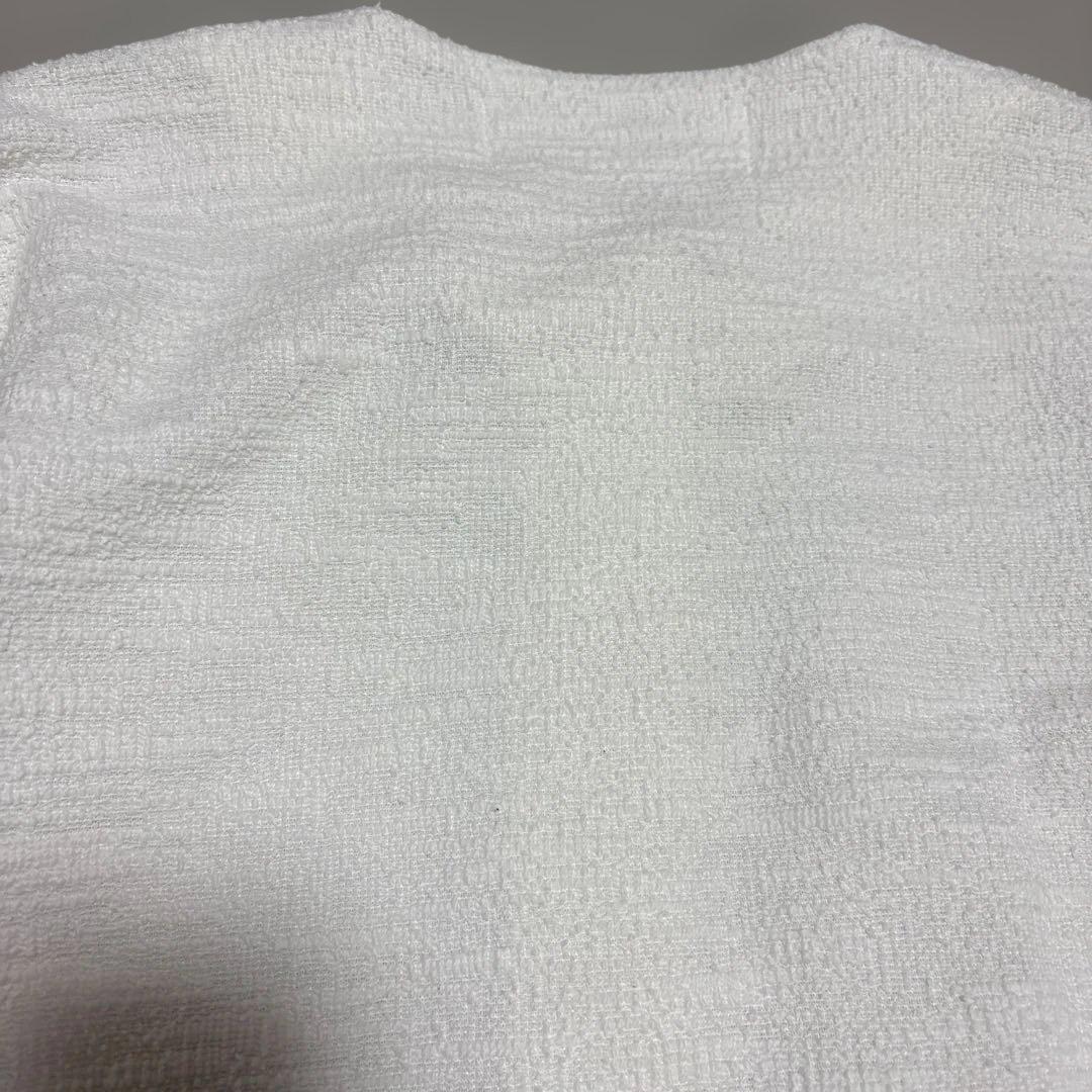 美品【ソージュ】ジャケットライクツィーディーカーディガン ウォッシャブル 白