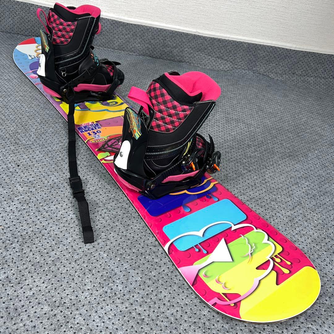 ５回使用 キッズスノーボード 130cm IGNIO×バイン×ダイヤルブーツ