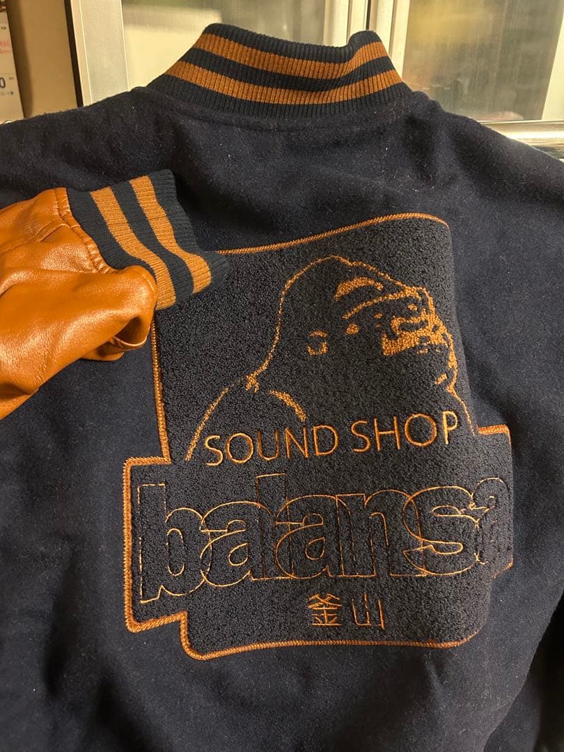 XLARGE スタジャン 釜山 ネイビー/ブラウン 即日発送