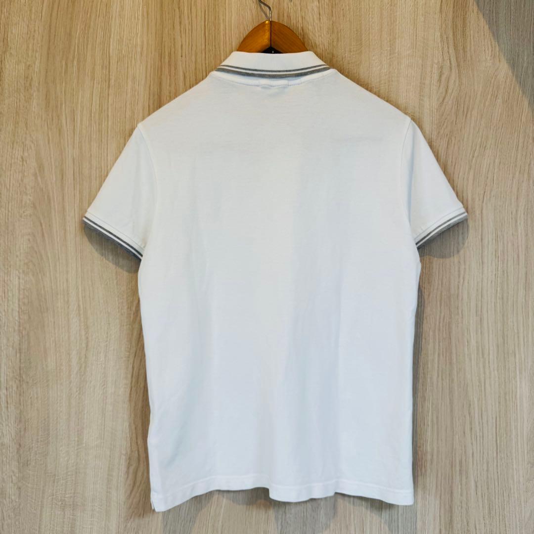 MONCLER モンクレール 半袖 ポロシャツ ロゴ ワッペン ホワイト M