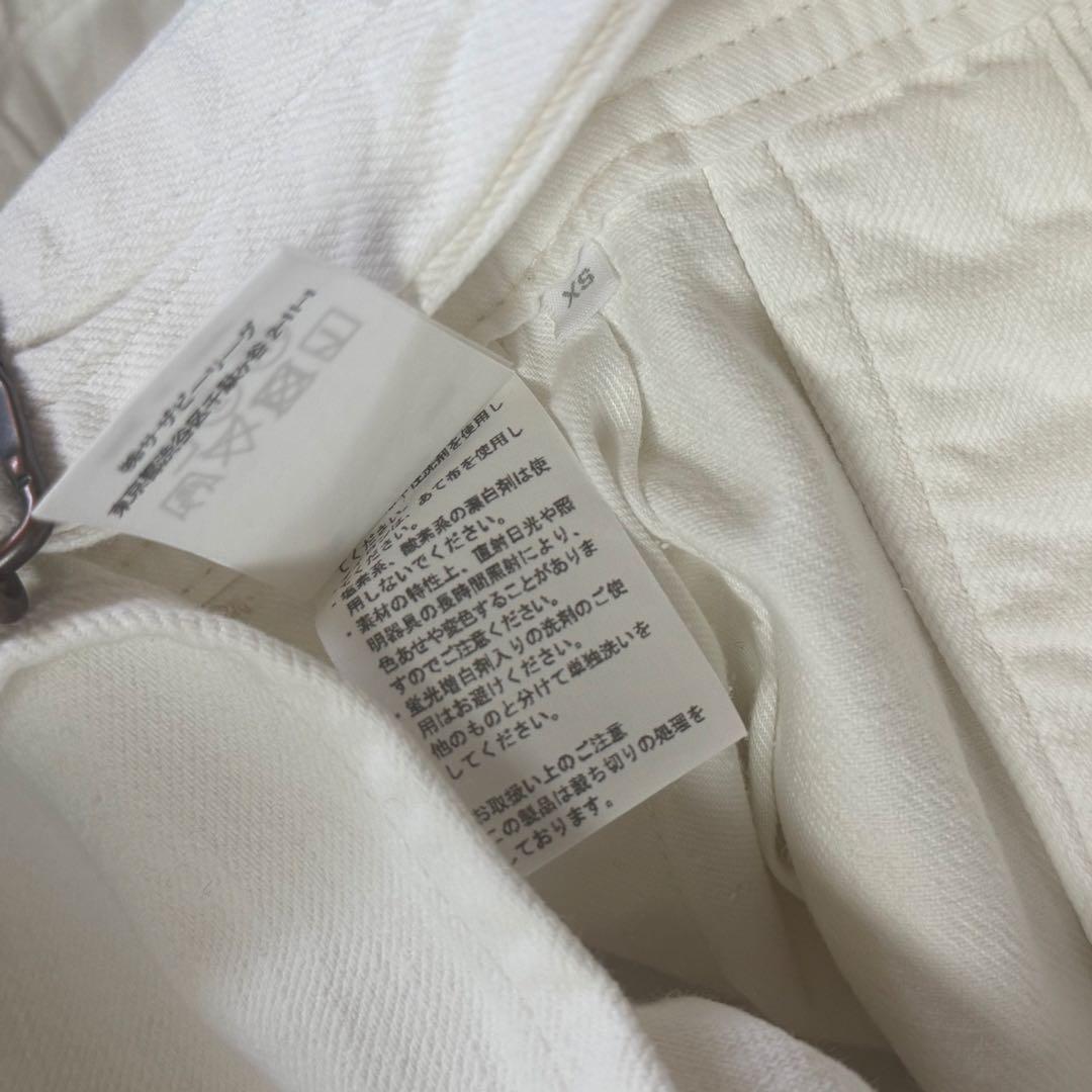 【人気モデル✨】RonHerman ホワイトデニム オーバーオール 白 XS