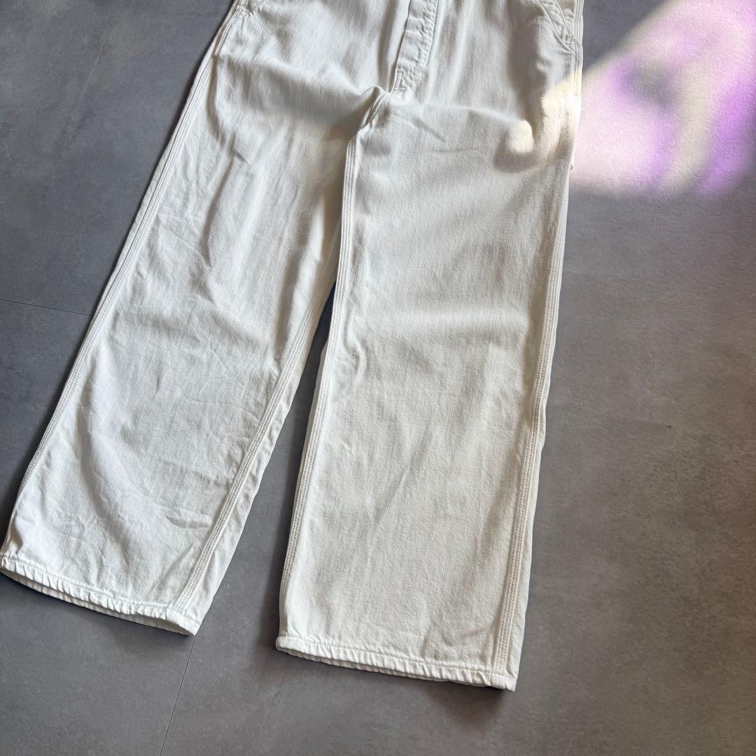 【人気モデル✨】RonHerman ホワイトデニム オーバーオール 白 XS